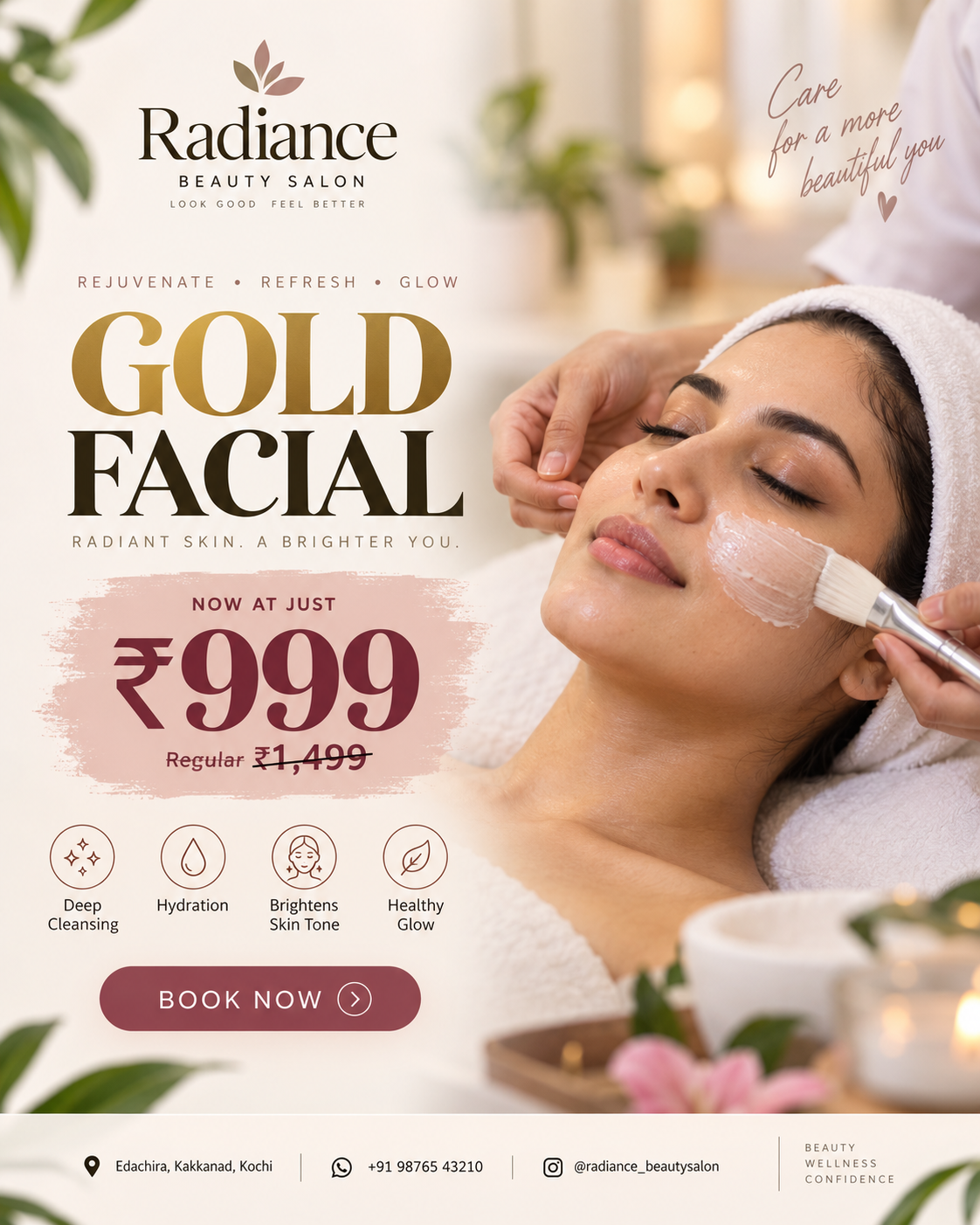 Example output for: Turn a facial offer into a promotional poster